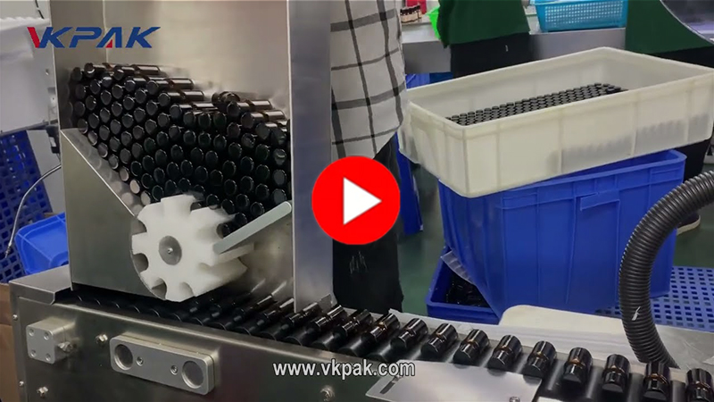 Máquina etiquetadora automática horizontal para botellas de aceite esencial