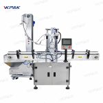 Máquina taponadora de botellas con cabezal único y servomotor lineal automático