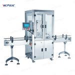 Máquina automática para sellar, etiquetar y cerrar latas de metal