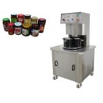 Máquina tapadora semiautomática de frascos de vidrio al vacío para cerrar tapas de metal