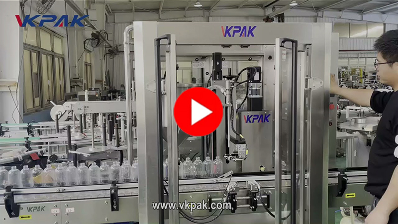 Línea de llenado de un solo cabezal para salsas y champús