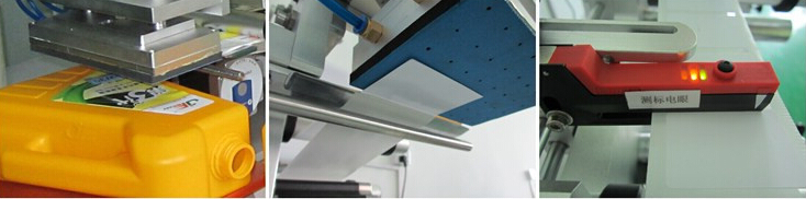 Máquina etiquetadora de bolsas de plástico con boquilla semiautomática para superficies planas