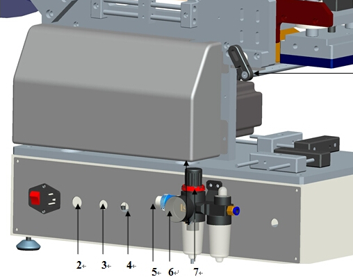 Máquina etiquetadora de bolsas de plástico con boquilla semiautomática para superficies planas