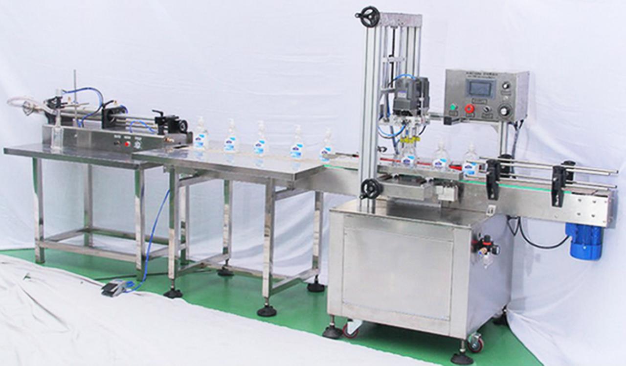 automatic screw capping machine máquina taponadora de rosca en línea