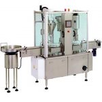 Máquina automática rotativa de llenado y tapado de botellas de polvos médicos farmacéuticos