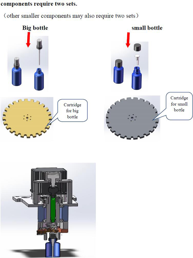 Cabezales de tapado para máquina llenadora-taponadora