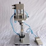 Máquina prensadora de botellas de perfume de vidrio semiautomática neumática de escritorio