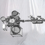 Máquina de llenado y tapado de tubos de ensayo pequeños con etiquetadora de etiquetas horizontal